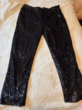 🪩le chateau Black Sequin Pants🪩
